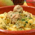ALBÓNDIGAS CON HABAS Y JUDÍAS VERDES