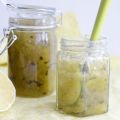 Mermelada de pepino y limón con menta