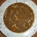 Lentejas vegetales con babetas