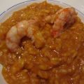 Risotto de calabaza, gambas y mascarpone