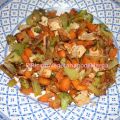 Salteado de tofu y verduras semi-crudas