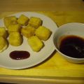 Mi versión del queso frito acompañado con salsa[...]