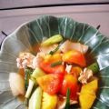 Pollo con verduras y salsa agridulce