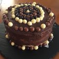Tarta vainilla y chocolate