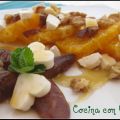 NARANJAS CON NUECES Y SIROPE DE ARCE