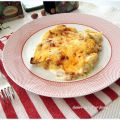 Tortellini con setas gratinado al horno