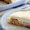 Tarta de piña con nata