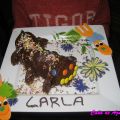 Gusano de chocolate y galletas