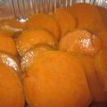 Batatas con syrop de naranja