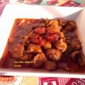 Castañas guisadas con chorizo
