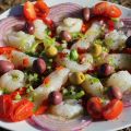 Esqueixada de bacalao
