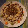 ENSALADA DE PASTA Y LEGUMBRE CON QUESO 