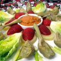 Ensalada de alcachofas y fresas con tomate en[...]