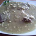 CHULETAS EN SALSA DE CEBOLLA Y AJO CON ALMENDRAS