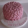 TARTA BODA ANIVERSARIO CON BUTTERCREAM ROSA