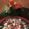 Mejillones en salsa de nueces con granada
