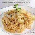 Espaguetis integrales con salsa de gorgonzola,[...]