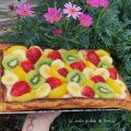 Tarta de hojaldre y frutas