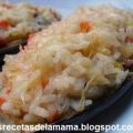 Receta de Berenjenas rellenas con risotto