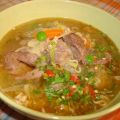 Sopa de morcillo y verduras