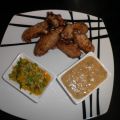 alitas al ajo con vinagreta y salsa de limón