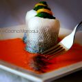 Loup con bekkoula, coulis de tomate y chalota