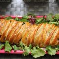 TRENZA DE LOMO ADOBADO , ESPINACAS Y MOZZARELLA