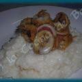 Arroz al queso con chipirones