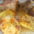 Costilla de ternera al horno con hierbas