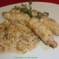 ROLLITOS DE LOMO CON SALSA DE SETAS
