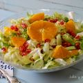 ENSALADA DE ESCAROLA , GRANADA Y  NARANJA