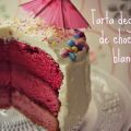 Tarta degradada de chocolate blanco