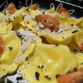 Ravioli relleno de queso manchego con trufa