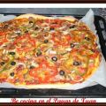 Pizza con parte de masa de maiz