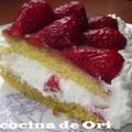 TARTA DE FRESAS CON NATA