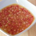 Macedonia de granada con zumo de naranja