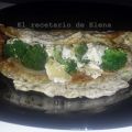 Tortilla rellena de brócoli y queso fresco