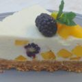 Cheesecake de mango y moras (sin horno)