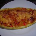 Calabacín gigante relleno y gratinado al horno