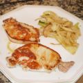 Lomo a la plancha con guarnición de hinojos