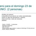 Menú para la noche más corta del año.