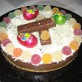 Tarta de chocolate y queso