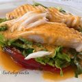 Ensalada tibia de raya con vinagreta de hummus[...]