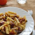 Macarrones con tomates secos ,setas y mozzarella