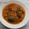 Alubias con alcachofas y chorizo