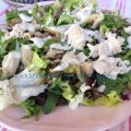 Ensalada de pollo con salsa de yogur