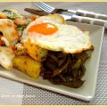 Plato combinado con huevo, sepia, patatas y[...]