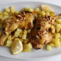 POLLO AL HORNO CON ESPECIAS Y PIÑONES