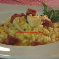 Arroz meloso con chorizo y pollo
