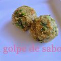 Croquetas de quinoa, batata y guisantes